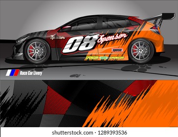 car graphic background vector. abstract racing livery design for vehicle vinyl wrap 