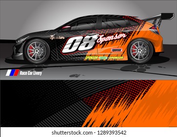 car graphic background vector. abstract racing livery design for vehicle vinyl wrap 