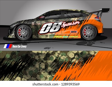 car graphic background vector. abstract racing livery design for vehicle vinyl wrap 