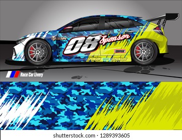 car graphic background vector. abstract racing livery design for vehicle vinyl wrap 