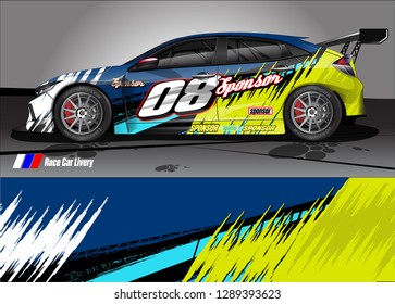 car graphic background vector. abstract racing livery design for vehicle vinyl wrap 