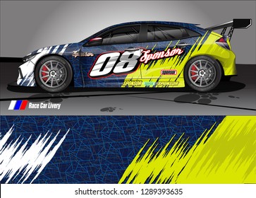car graphic background vector. abstract racing livery design for vehicle vinyl wrap 