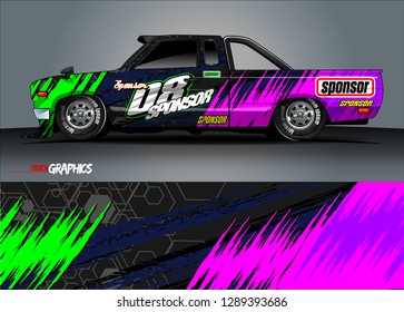 car graphic background vector. abstract racing livery design for vehicle vinyl wrap 