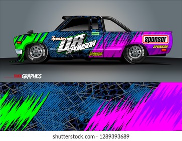 car graphic background vector. abstract racing livery design for vehicle vinyl wrap 