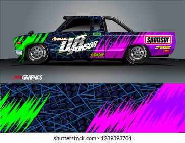 car graphic background vector. abstract racing livery design for vehicle vinyl wrap 