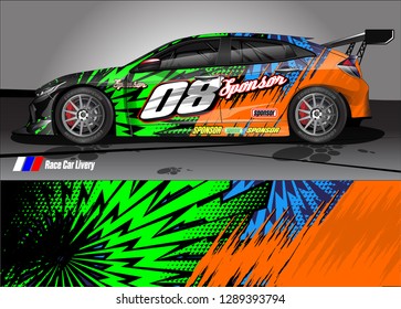 car graphic background vector. abstract racing livery design for vehicle vinyl wrap 