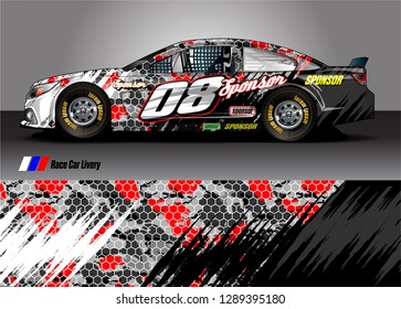 car graphic background vector. abstract racing livery design for vehicle vinyl wrap 