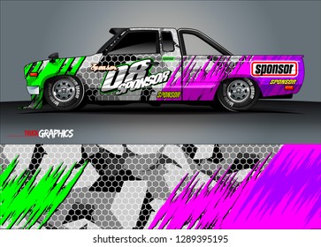 car graphic background vector. abstract racing livery design for vehicle vinyl wrap 