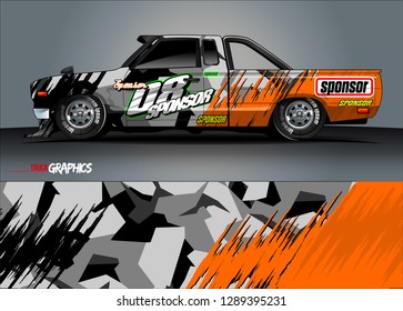 car graphic background vector. abstract racing livery design for vehicle vinyl wrap 
