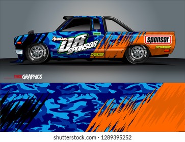 car graphic background vector. abstract racing livery design for vehicle vinyl wrap 