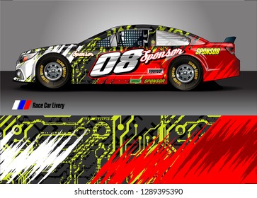 car graphic background vector. abstract racing livery design for vehicle vinyl wrap 