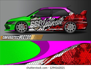 car graphic background vector. abstract race style livery design for vehicle vinyl sticker wrap 