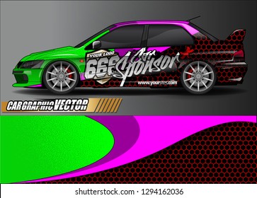 car graphic background vector. abstract race style livery design for vehicle vinyl sticker wrap 