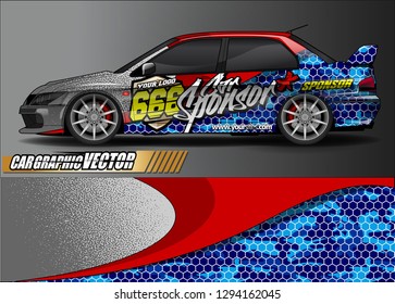 car graphic background vector. abstract race style livery design for vehicle vinyl sticker wrap 