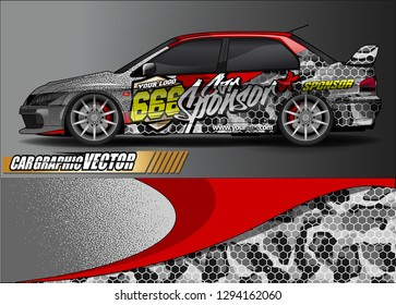 car graphic background vector. abstract race style livery design for vehicle vinyl sticker wrap 