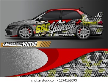 car graphic background vector. abstract race style livery design for vehicle vinyl sticker wrap 