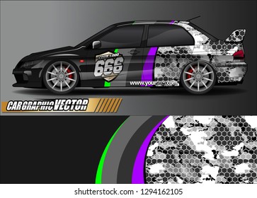 car graphic background vector. abstract race style livery design for vehicle vinyl sticker wrap 