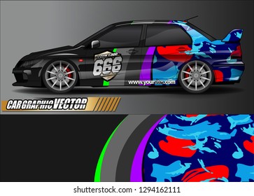 car graphic background vector. abstract race style livery design for vehicle vinyl sticker wrap 