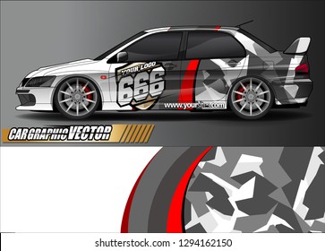 car graphic background vector. abstract race style livery design for vehicle vinyl sticker wrap 