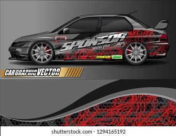 
car graphic background vector. abstract race style livery design for vehicle vinyl sticker wrap 
