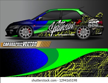 
car graphic background vector. abstract race style livery design for vehicle vinyl sticker wrap 