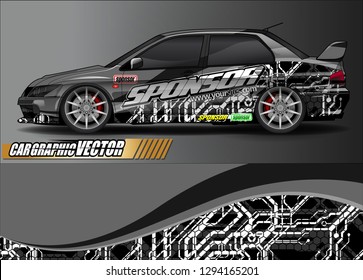 
car graphic background vector. abstract race style livery design for vehicle vinyl sticker wrap 