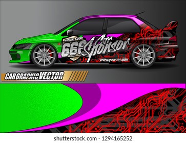 
car graphic background vector. abstract race style livery design for vehicle vinyl sticker wrap 
