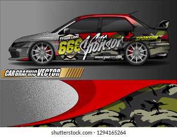 
car graphic background vector. abstract race style livery design for vehicle vinyl sticker wrap 