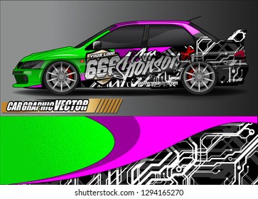 
car graphic background vector. abstract race style livery design for vehicle vinyl sticker wrap 