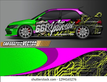 
car graphic background vector. abstract race style livery design for vehicle vinyl sticker wrap 