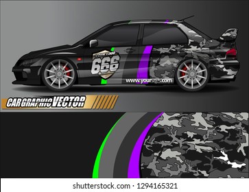 
car graphic background vector. abstract race style livery design for vehicle vinyl sticker wrap 