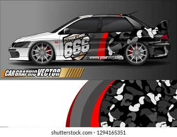 
car graphic background vector. abstract race style livery design for vehicle vinyl sticker wrap 