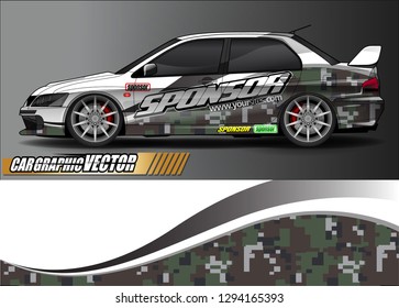 
car graphic background vector. abstract race style livery design for vehicle vinyl sticker wrap 