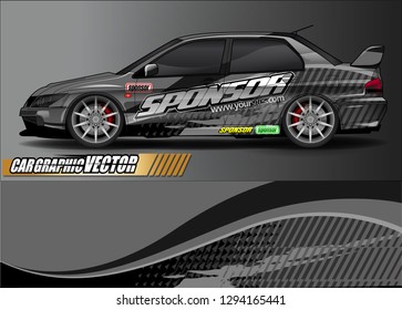 
car graphic background vector. abstract race style livery design for vehicle vinyl sticker wrap 