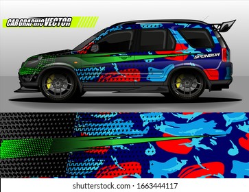car graphic background vector. abstract race style livery design for vehicle vinyl sticker wrap 
