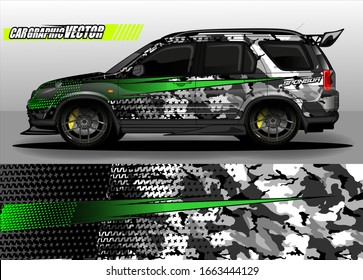 car graphic background vector. abstract race style livery design for vehicle vinyl sticker wrap 