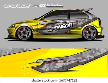 
car graphic background vector. abstract race style livery design for vehicle vinyl sticker wrap 