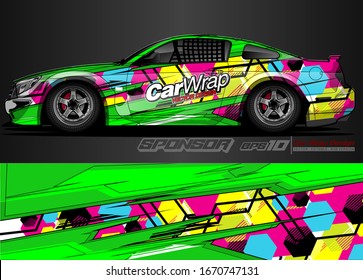 
car graphic background vector. abstract race style livery design for vehicle vinyl sticker wrap 