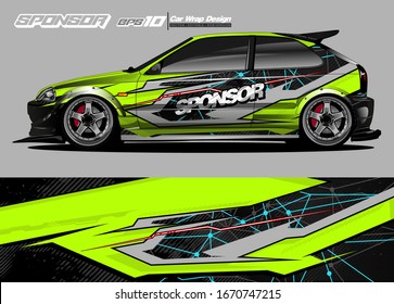 
car graphic background vector. abstract race style livery design for vehicle vinyl sticker wrap 