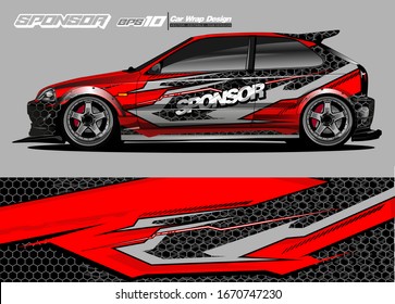 
car graphic background vector. abstract race style livery design for vehicle vinyl sticker wrap 