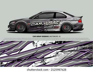 Vektorgrafik des Autos. Abstrakte Linien, Vektorgrafik mit modernem Camouflage-Design für LKW- und LKW-Grafikfolie 
