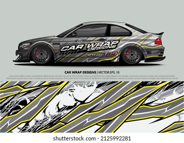 Vektorgrafik des Autos. Abstrakte Linien, Vektorgrafik mit modernem Camouflage-Design für LKW- und LKW-Grafikfolie 