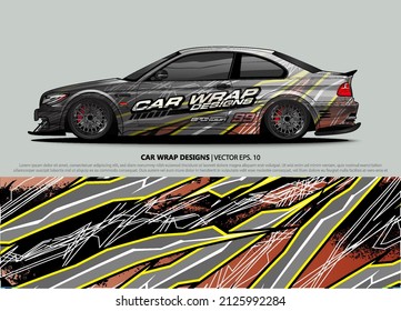 vector de fondo gráfico del coche. vector de líneas abstractas con concepto de diseño de camuflaje moderno para envoltura de vinilo para camiones y vehículos 
