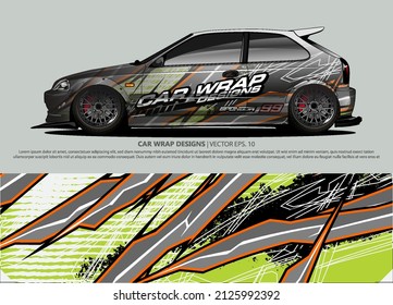 car graphic background vector. abstract race style livery design for vehicle vinyl sticker wrap