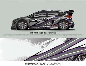 Vektorgrafik des Autos. abstraktes Renndesign für Vinyl-Aufkleber
