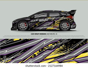 car graphic background vector. abstract race style livery design for vehicle vinyl sticker wrap