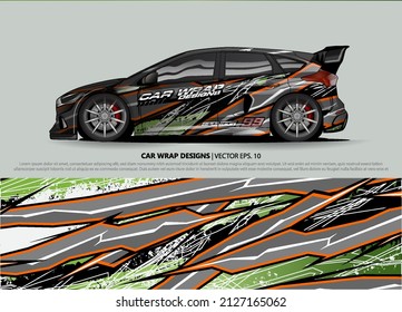 vector de fondo gráfico del coche. diseño de livery de estilo de carrera abstracto para el envoltorio de pegatinas de vinilo para vehículos