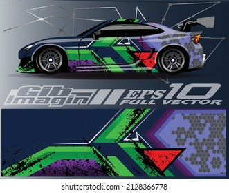 car graphic background vector. abstract race style livery design for vehicle vinyl sticker wrap
