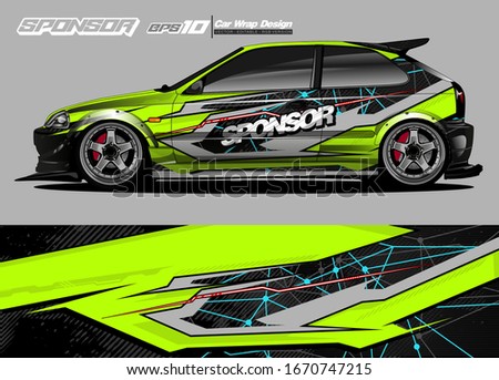 
car graphic background vector. abstract race style livery design for vehicle vinyl sticker wrap 