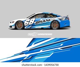 car graphic design concept. Abstract racing background for wrapping vehicles, race cars, cargo van, pickup trucks and racing livery.